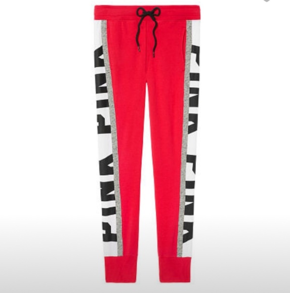 ❌Size L 🌺 PINK VICTORIA'S SECRET SKINNY JOGGERS . - Picture 2 of 7